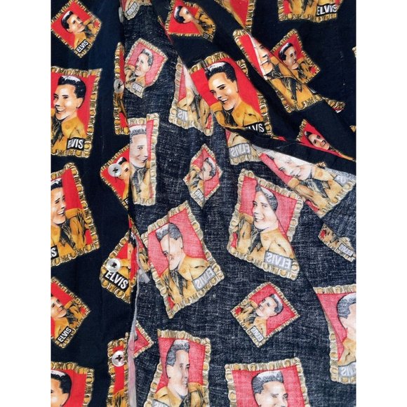 Elvis Presley Custom 1 Of 1 All Over Print Button Up Size Medium - Picture 4 of 7